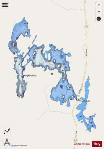 Vedette Lake depth contour Map - i-Boating App - Streets