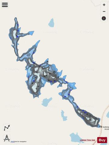Scattergood Lake depth contour Map - i-Boating App - Streets