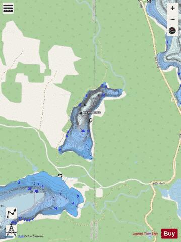 Arcand Lake depth contour Map - i-Boating App - Streets