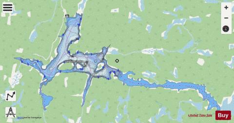 Le Grou Lake depth contour Map - i-Boating App - Streets