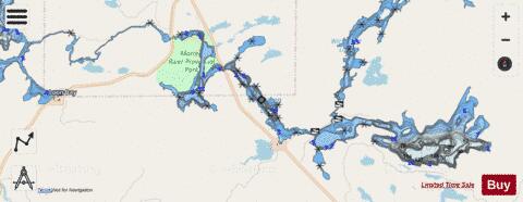 Marten Lake depth contour Map - i-Boating App - Streets