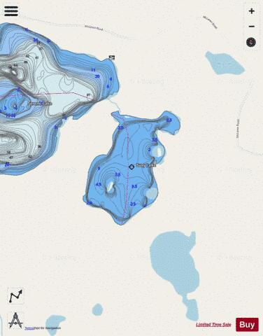 Suzy Lake depth contour Map - i-Boating App - Streets