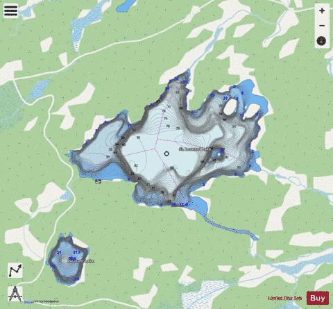 St Leonard Lake depth contour Map - i-Boating App - Streets
