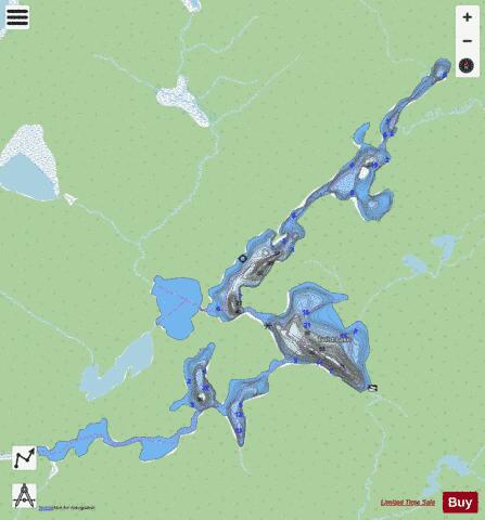 Twist Lake depth contour Map - i-Boating App - Streets