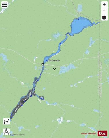 Flanders Lake depth contour Map - i-Boating App - Streets