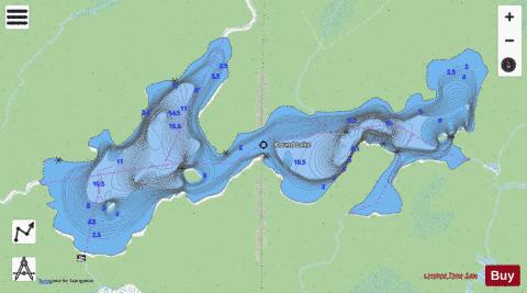 Bound Lake depth contour Map - i-Boating App - Streets
