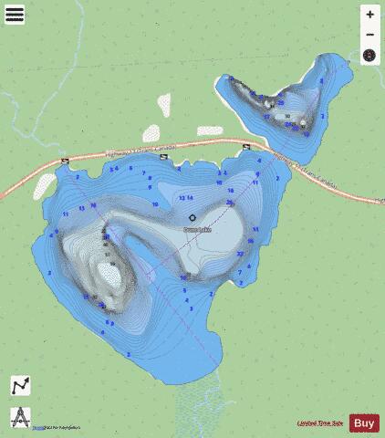 Terrace Bay (White River) depth contour Map - i-Boating App - Streets