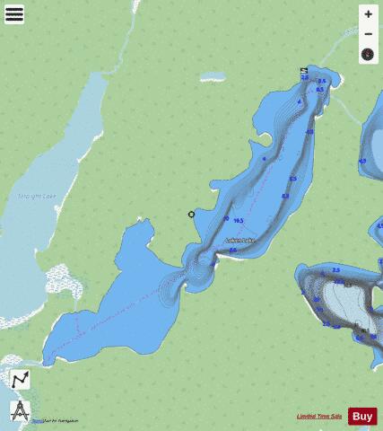 Loken Lake depth contour Map - i-Boating App - Streets