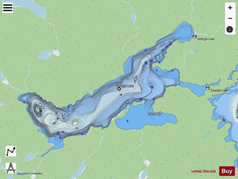 Georgia Lake depth contour Map - i-Boating App - Streets