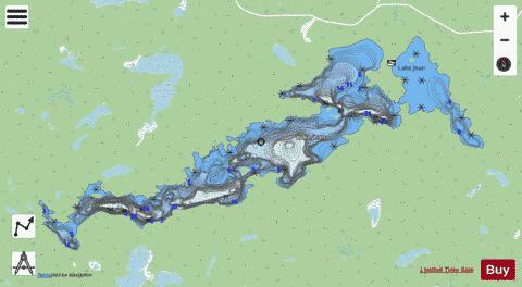 Lake Jean depth contour Map - i-Boating App - Streets