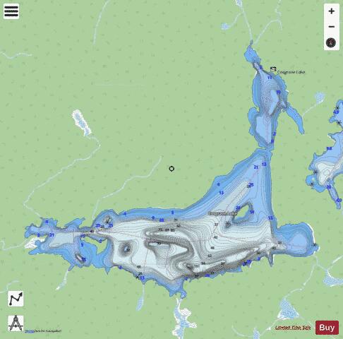 Cosgrave Lake depth contour Map - i-Boating App - Streets