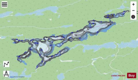 Windigokan Lake depth contour Map - i-Boating App - Streets