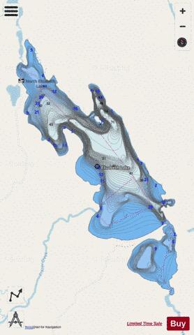 Elizabeth Lake depth contour Map - i-Boating App - Streets