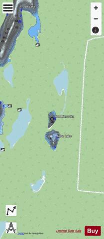 Fournier Lake depth contour Map - i-Boating App - Streets
