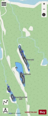 Wren Lake depth contour Map - i-Boating App - Streets