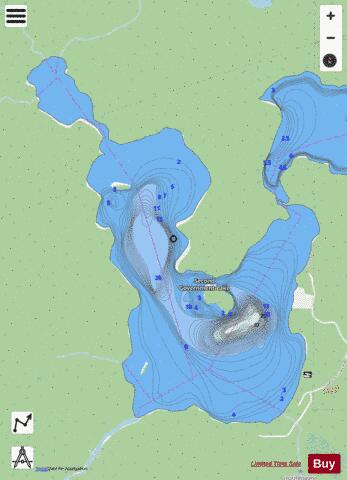 Government Lake depth contour Map - i-Boating App - Streets