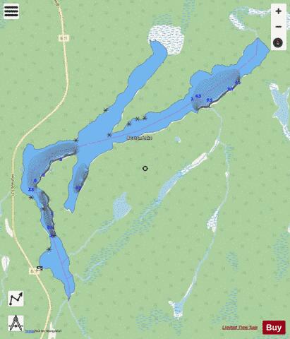 Beaton Lake depth contour Map - i-Boating App - Streets