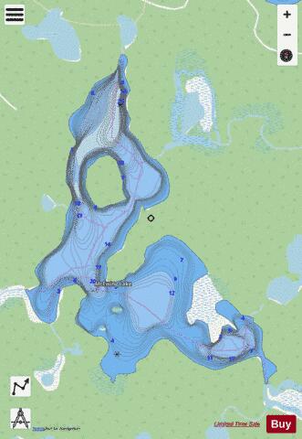 McEwing Lake depth contour Map - i-Boating App - Streets