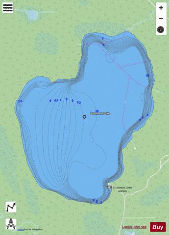 Shannon Lake depth contour Map - i-Boating App - Streets