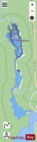 Eleventh Lake depth contour Map - i-Boating App - Streets