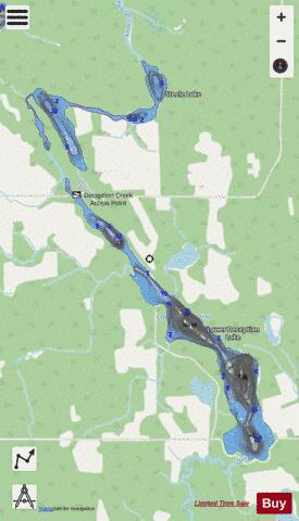 Lower Deception Lake depth contour Map - i-Boating App - Streets