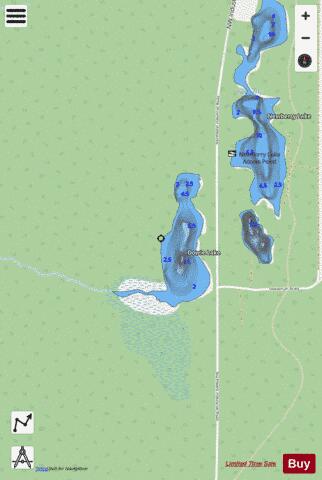 Dowie Lake depth contour Map - i-Boating App - Streets