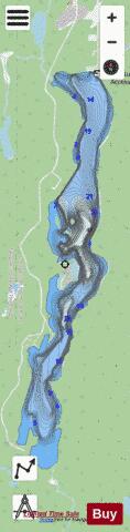 Departure Lake depth contour Map - i-Boating App - Streets