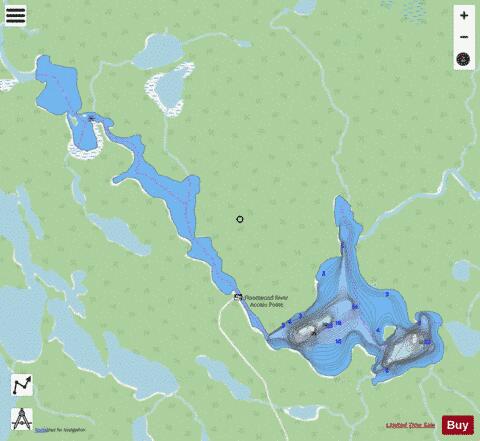 Lake 17H77 depth contour Map - i-Boating App - Streets