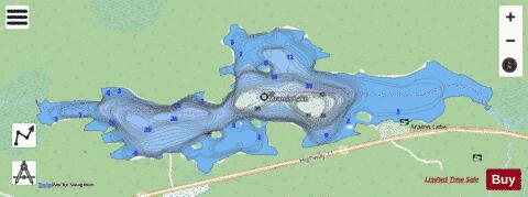 Aramis Lake depth contour Map - i-Boating App - Streets
