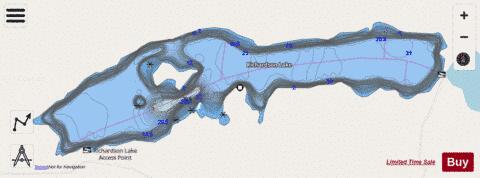 Richardson Lake depth contour Map - i-Boating App - Streets