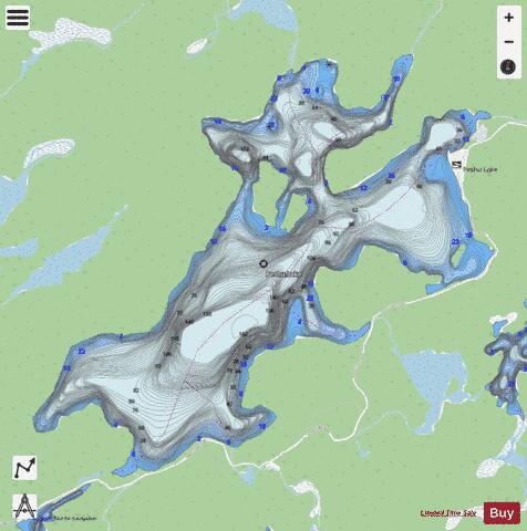 Peshu Lake depth contour Map - i-Boating App - Streets