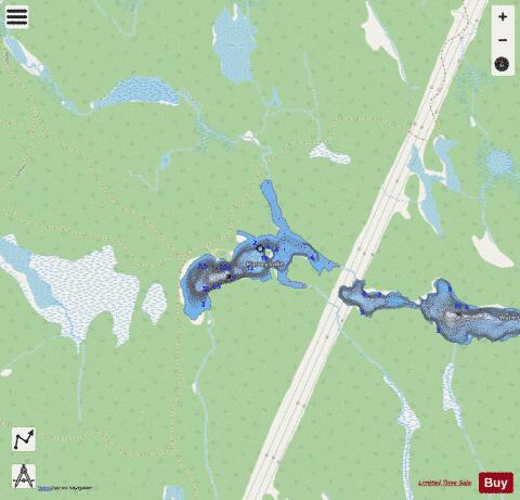 Harvey Lake depth contour Map - i-Boating App - Streets