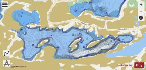 Lake Lulu depth contour Map - i-Boating App - Streets