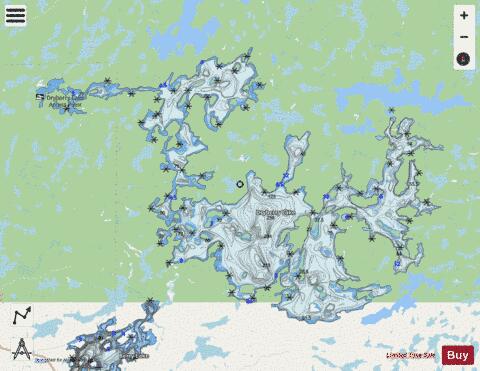 Dryberry Lake depth contour Map - i-Boating App - Streets