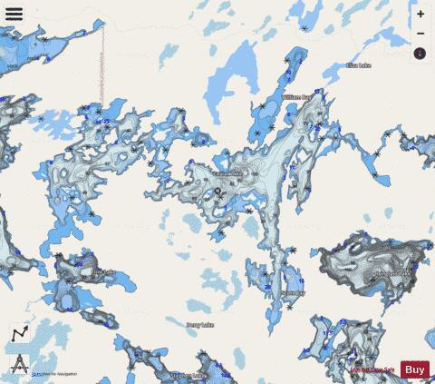 Caviar Lake depth contour Map - i-Boating App - Streets