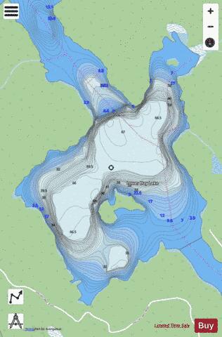 Lower Hay Lake depth contour Map - i-Boating App - Streets
