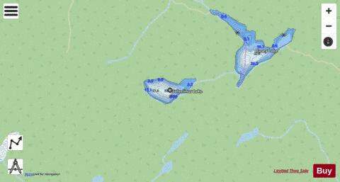 Salvelinus Lake depth contour Map - i-Boating App - Streets