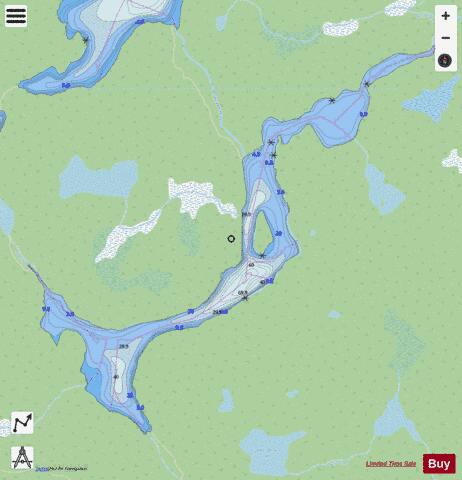 Daisy Lake depth contour Map - i-Boating App - Streets
