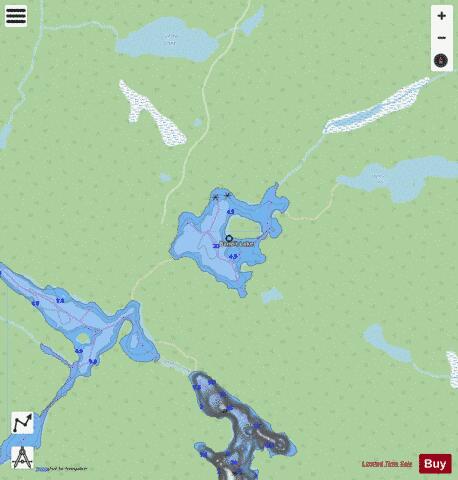 Bandit Lake depth contour Map - i-Boating App - Streets