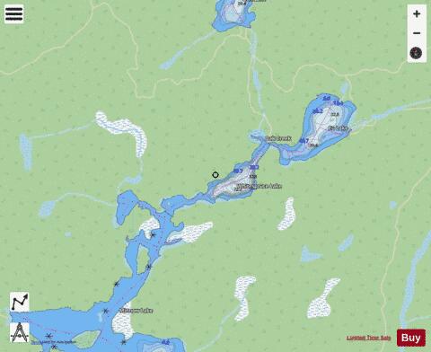 Whitespruce Lake depth contour Map - i-Boating App - Streets