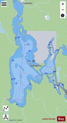 Montreuil Lake depth contour Map - i-Boating App - Streets