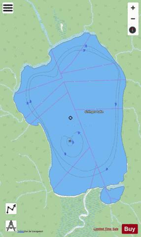 Stringer Lake depth contour Map - i-Boating App - Streets