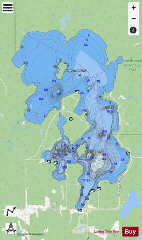 Remi Lake depth contour Map - i-Boating App - Streets