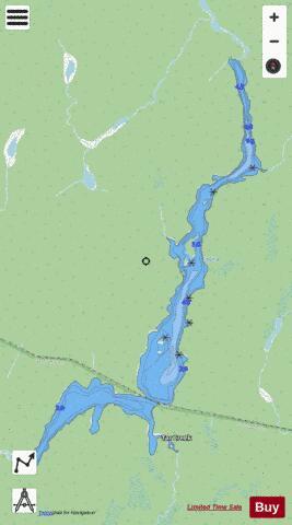 Lower Minnipuka Lake depth contour Map - i-Boating App - Streets