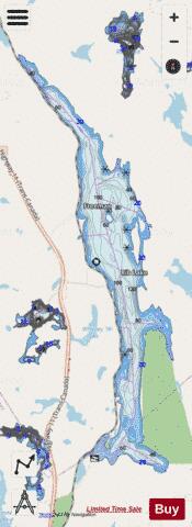 Rib Lake depth contour Map - i-Boating App - Streets
