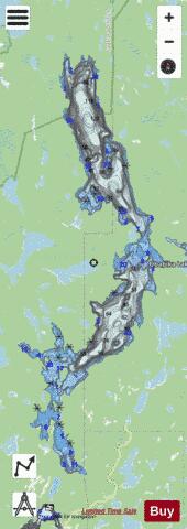 Obabika Lake depth contour Map - i-Boating App - Streets
