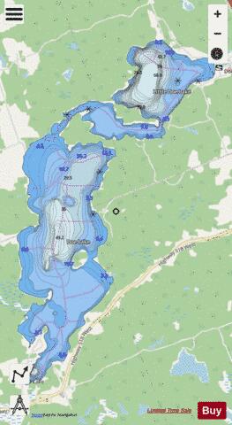 Doe Lake depth contour Map - i-Boating App - Streets