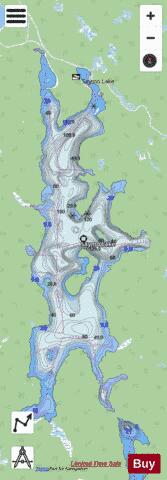 Saymo Lake depth contour Map - i-Boating App - Streets