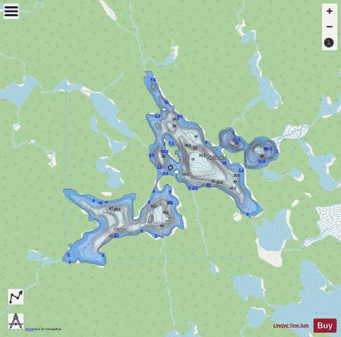 Dick Lake depth contour Map - i-Boating App - Streets