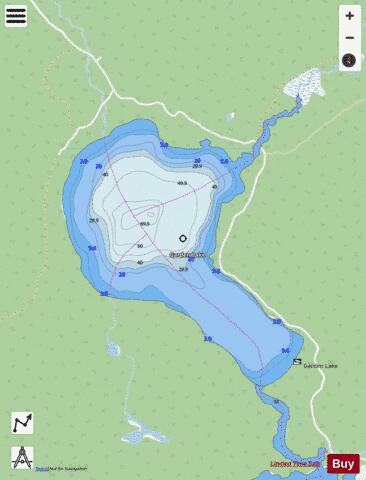 Garden Lake depth contour Map - i-Boating App - Streets